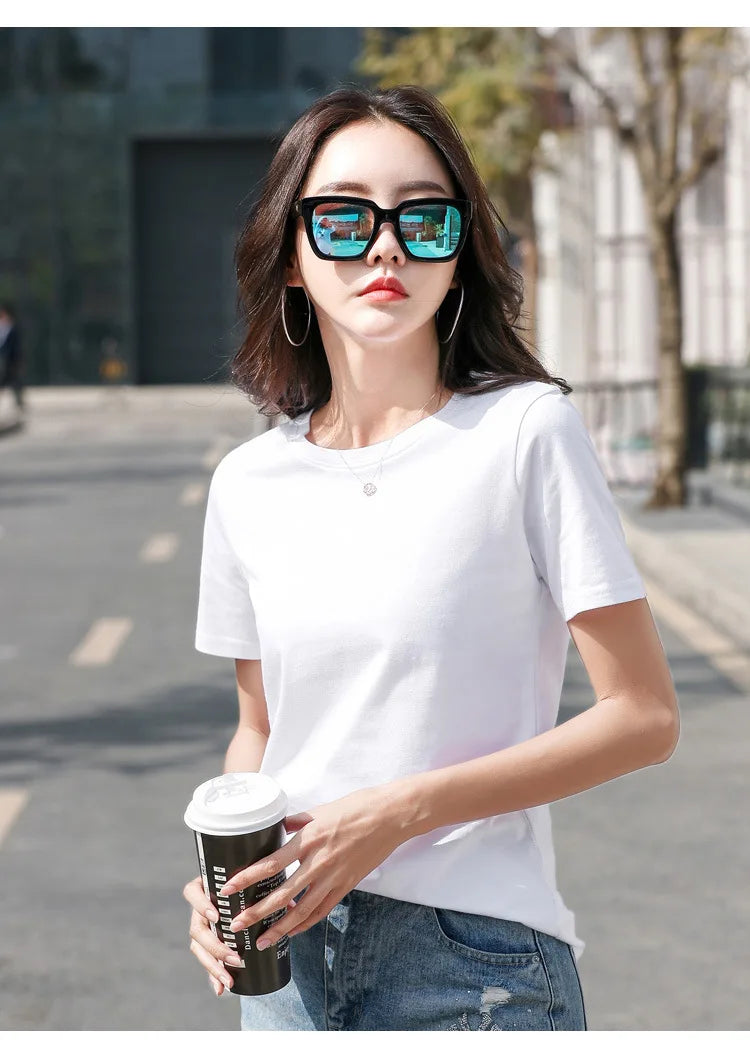 Pure Cotton Casual Loose Tee
