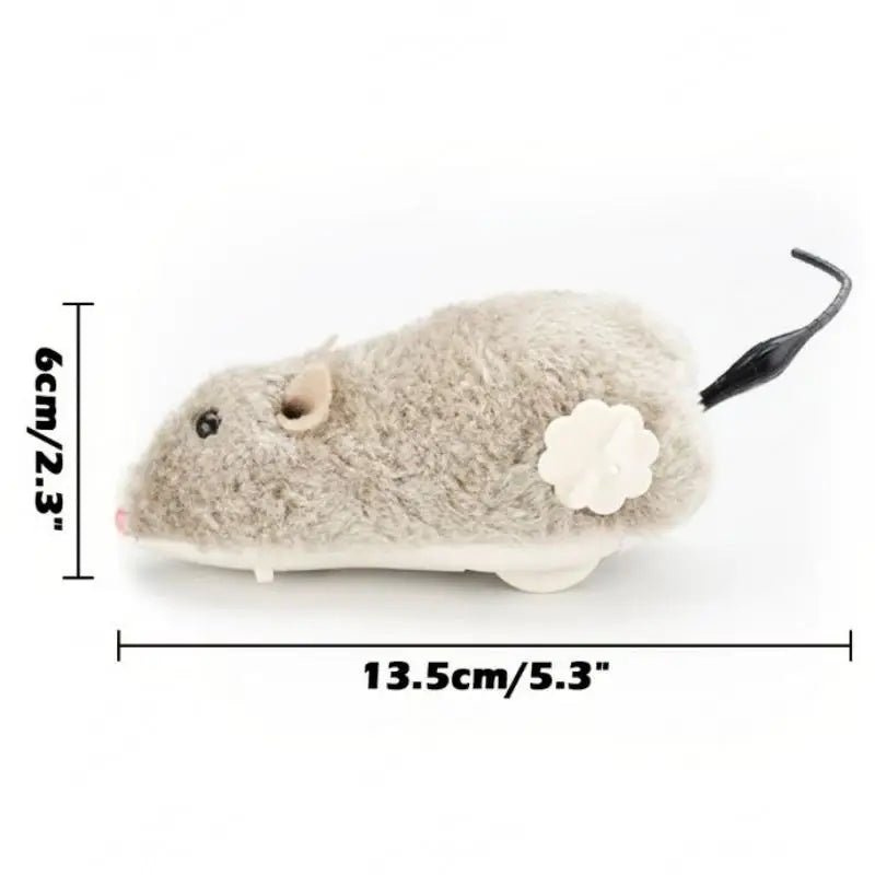 Lifelike Plush Running Mouse Toy