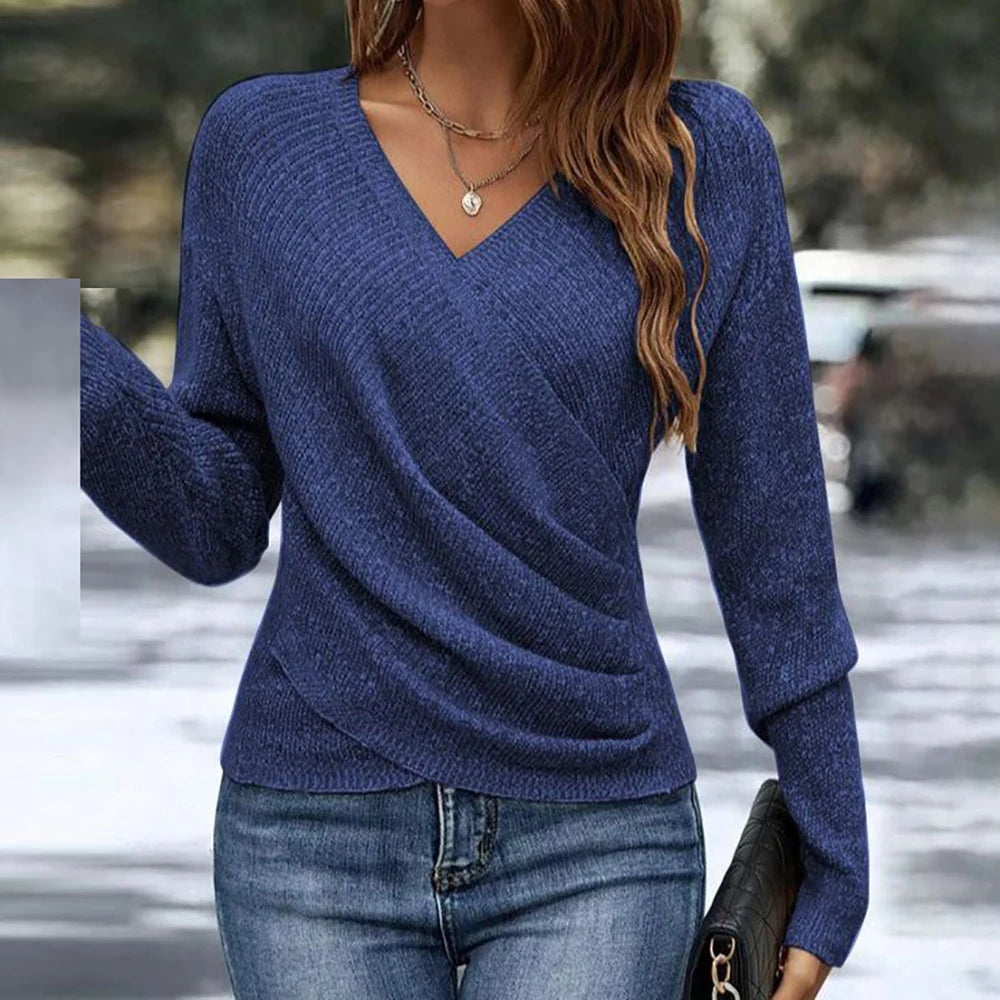 Women’s Slim V-Neck Knit Sweater