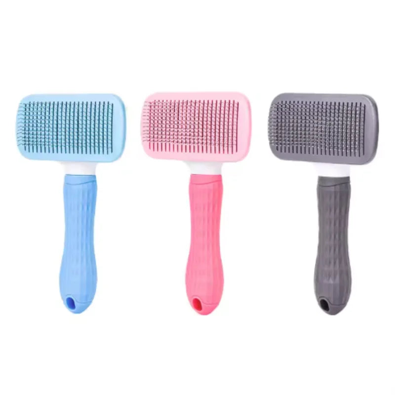 Pet massage comb, fur grooming brush, easily remove shedding undercoat of cats and dogs with one click
