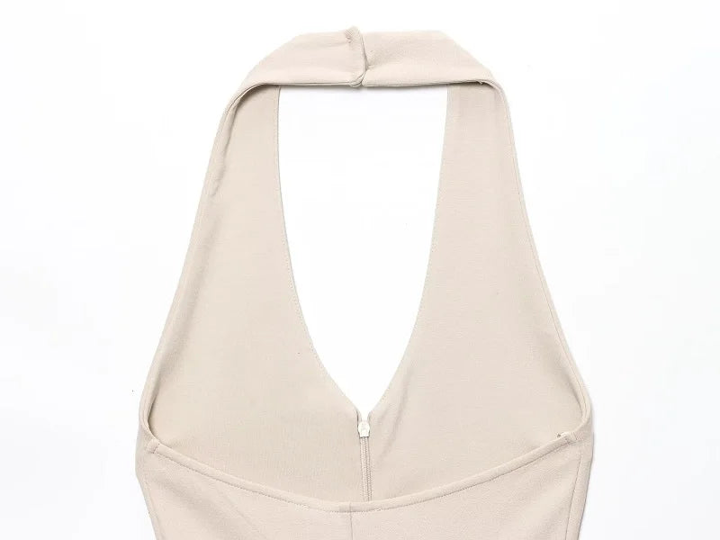 Sleek Flared Backless Summer Jumpsuit