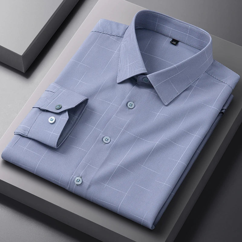 Anti Wrinkle Slim Plaid Shirt