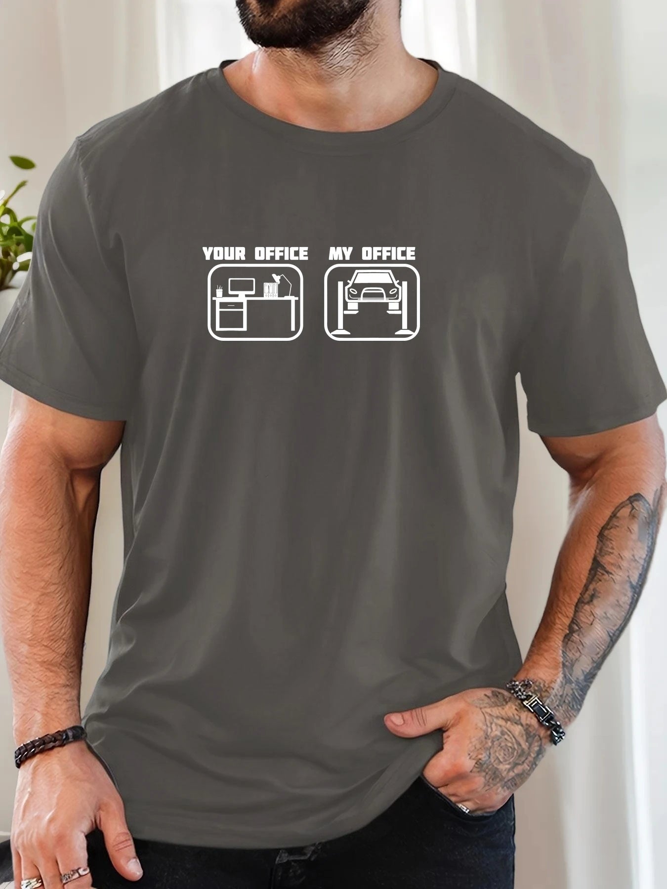 Men's T-Shirt 100% Cotton Summer Casual Soft Creative Letter Print Round Neck Breathable Short Sleeve T-Shirts 2025 New Tees