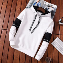 Printed Casual Hooded Pullover Sweatshirt