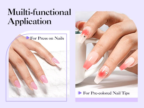 Nail Glue Remover 40ML for Press on Nails False Tips Non Acetone Gentle Nail Care Remover Supplies Solution Manicure Supply