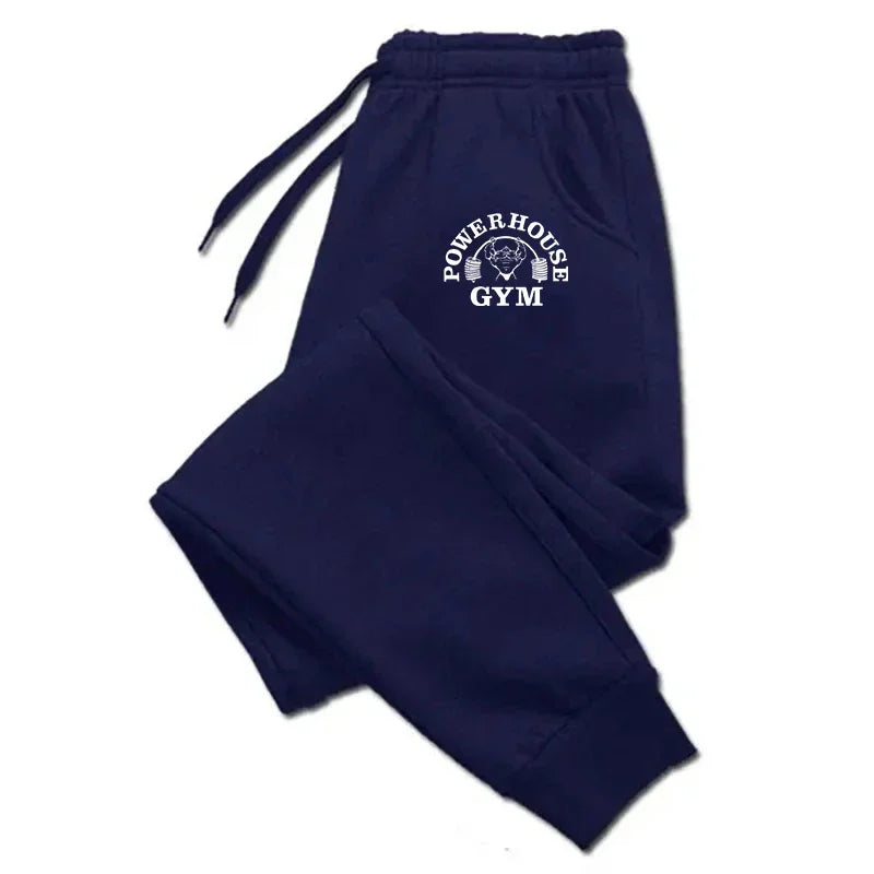 Men'S Casual Joggers with Elastic Drawstring Waist & Cuffed Ankles - 100% Polyester Knit, Loose Fit Print Athletic Pants for Gym