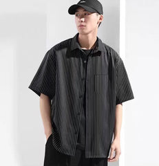 Classic Striped Summer Shirt Men