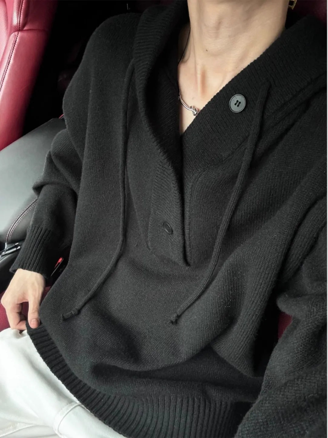 New Autumn Winter Sweaters for Men Loose Trendy Brand Hooded Pullover Sweaters