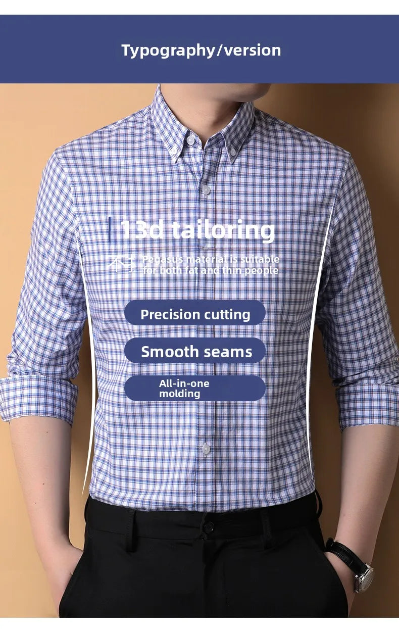 Premium Cotton Checkered Slim Shirt