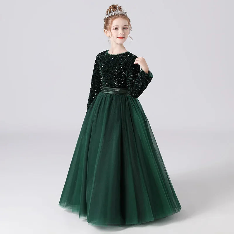 Classic Girls Chiffon Ball Gown