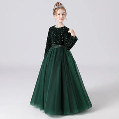 Classic Girls Chiffon Ball Gown