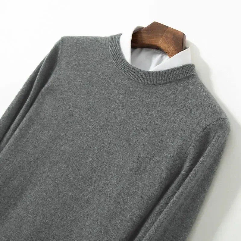 Thick Solid V-Neck Pullover