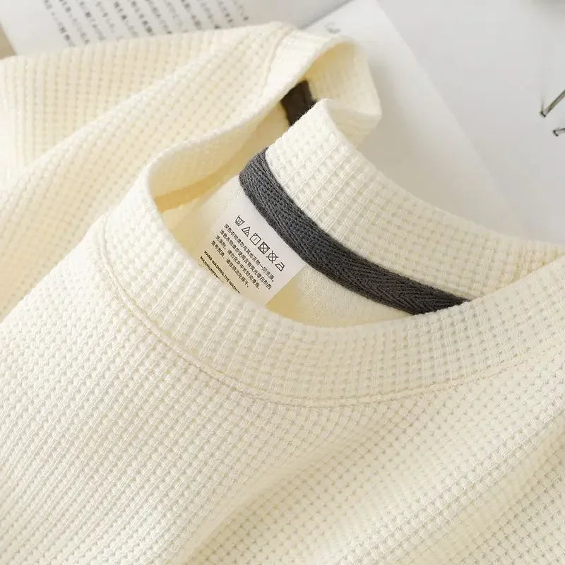 Summer Waffle Knit Casual Tee