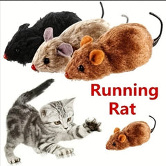 Lifelike Plush Running Mouse Toy