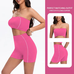 Women's Side Line Contrast Yoga Set Flat Seam Moisture Wicking Anti Rubbing Outdoor Workout Daily Trendy Fitness Two Piece Suit