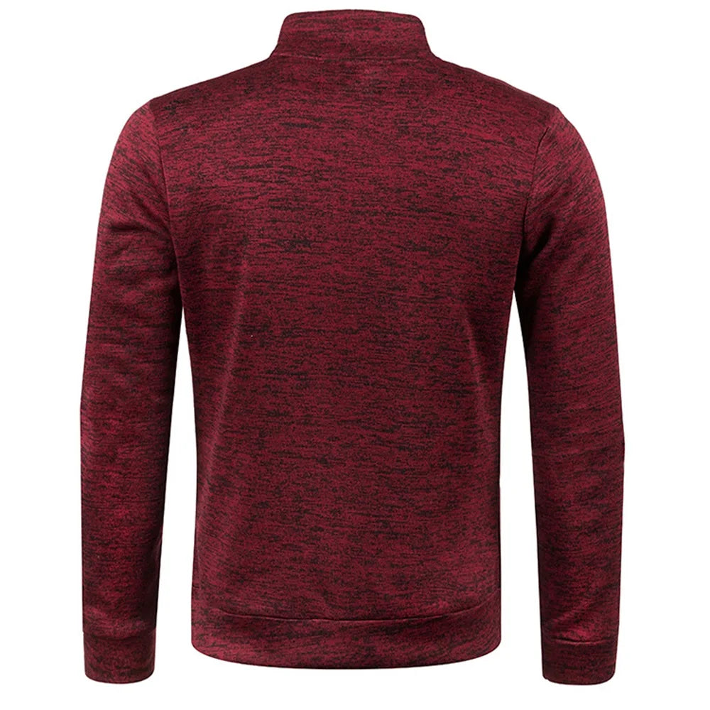 Modern Half Zip Knit Sweatshirt