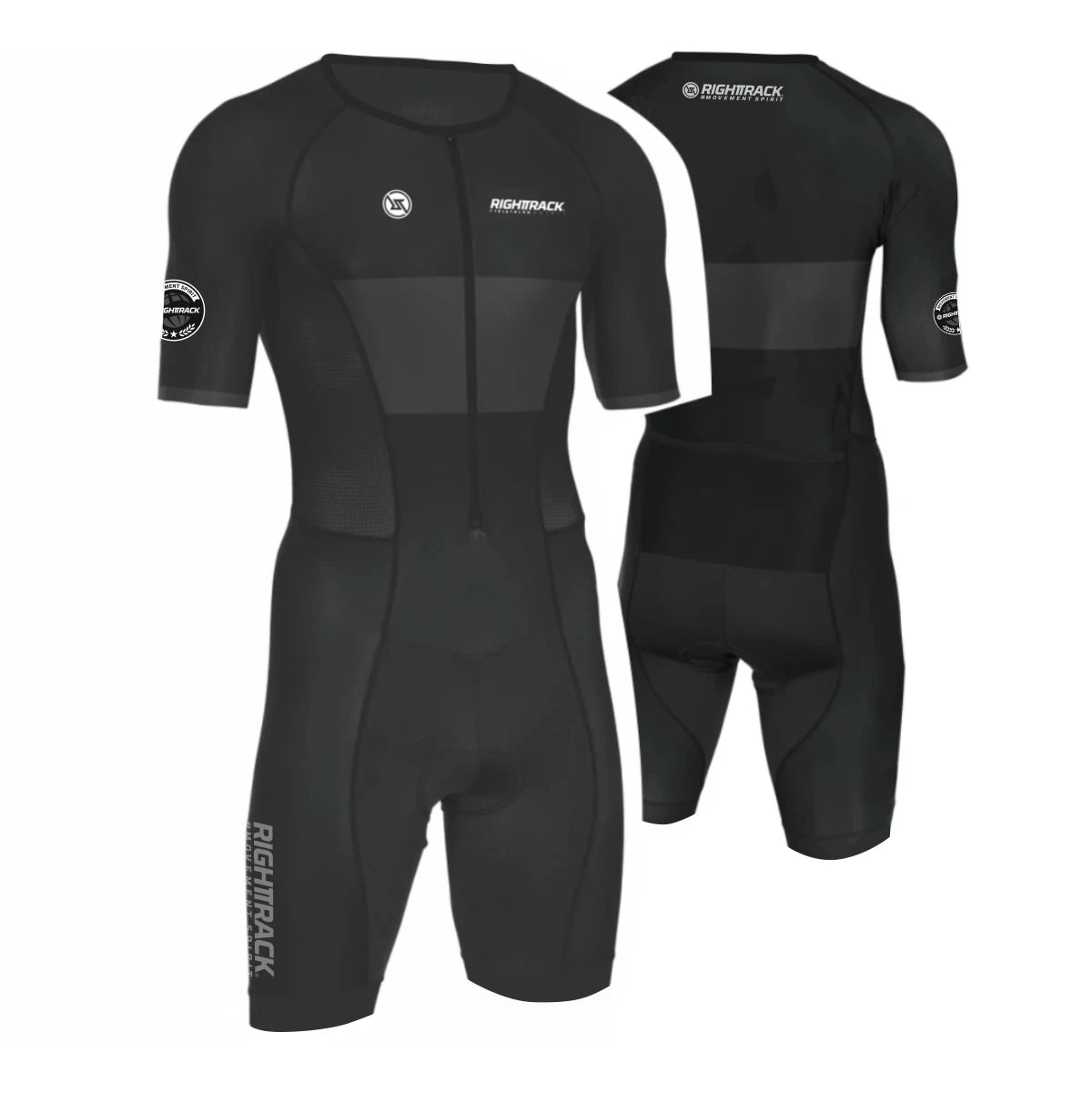 RIGHTTRACK Trisuit MEN'S Triathlon Jumpsuit Summer Skinsuit Swimming Cycling Running Competition Apparel Custom Names Flags