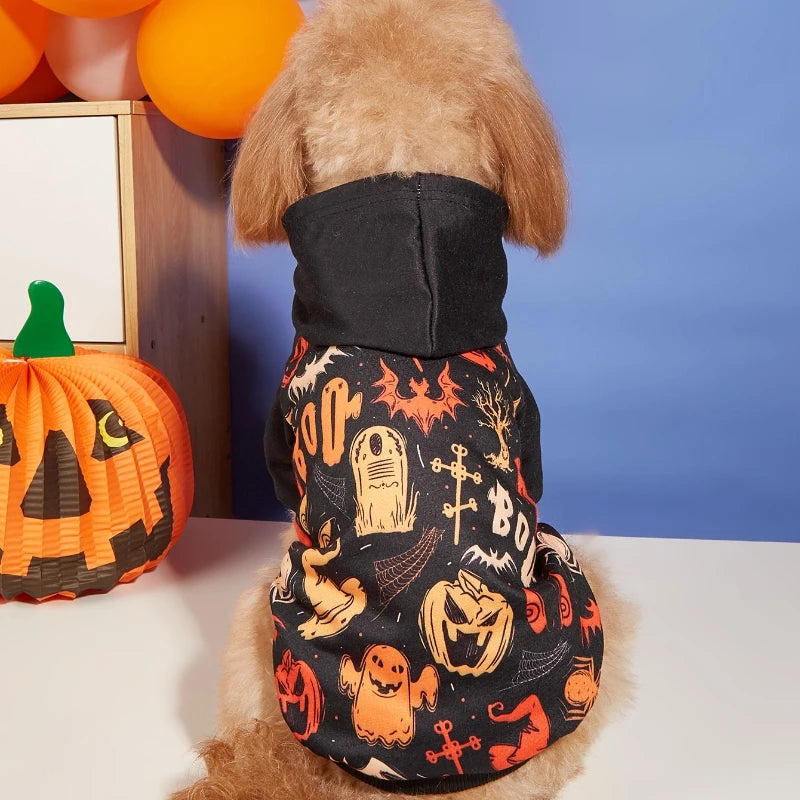 Halloween Print Pet Hoodie Sweatshirt