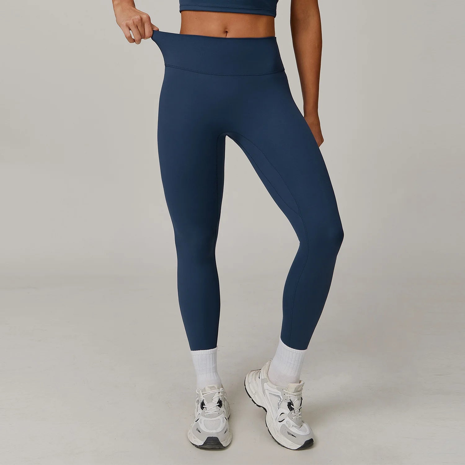 Fitness Leggings High Rise Hip Lift Brushed Soft Material For Ladies Outdoor Elastic Slim Fit Outer Wear Sports Tight Pants
