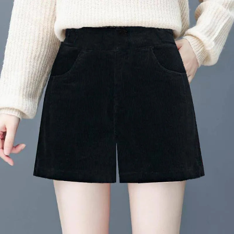 Relaxed Corduroy Wide Leg Pants