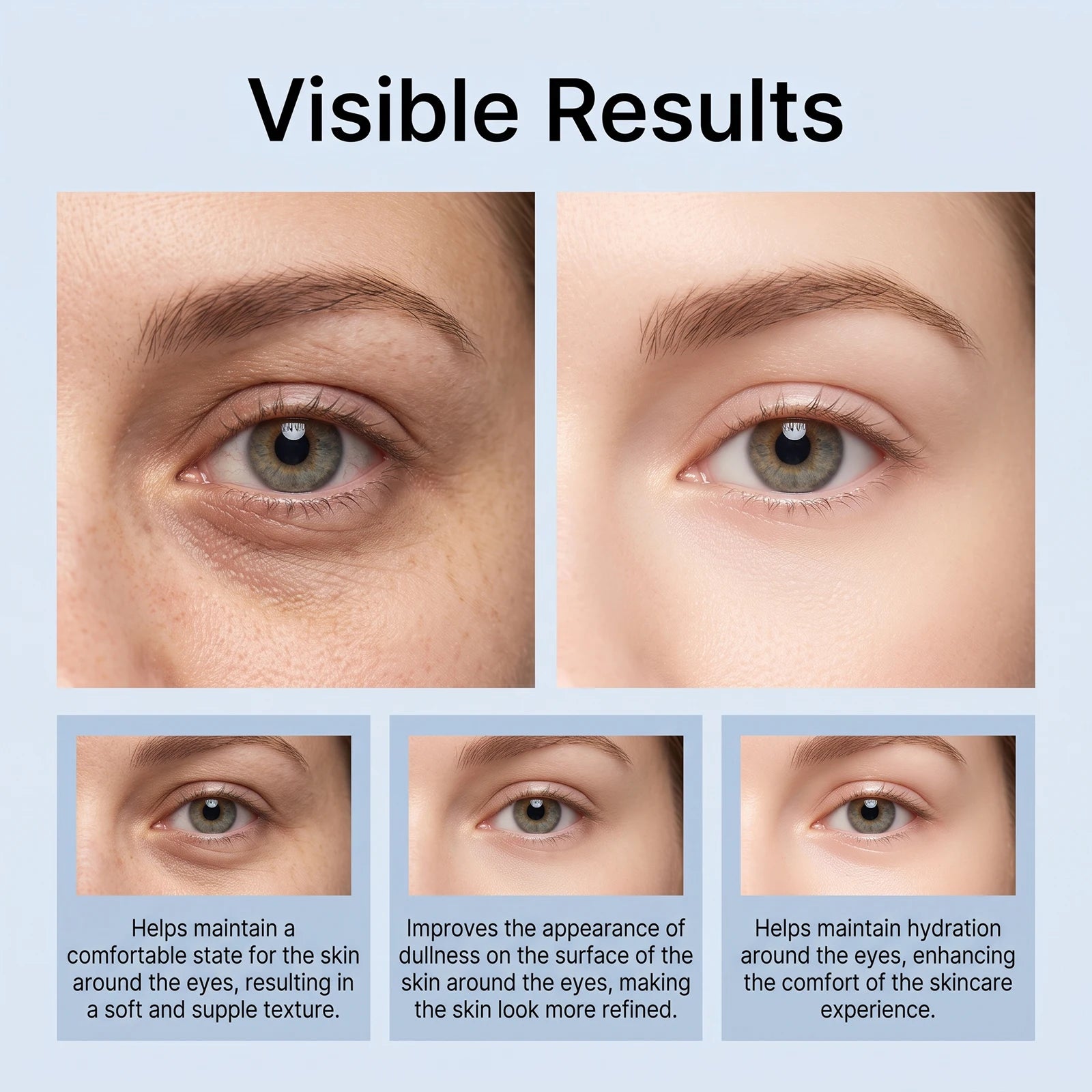 Men Gentle Hydrating Eye Patches, Soothe Tired Puffy Eyes, Moisturize Dry Under Eye Skin, Daily Eye Care for Men