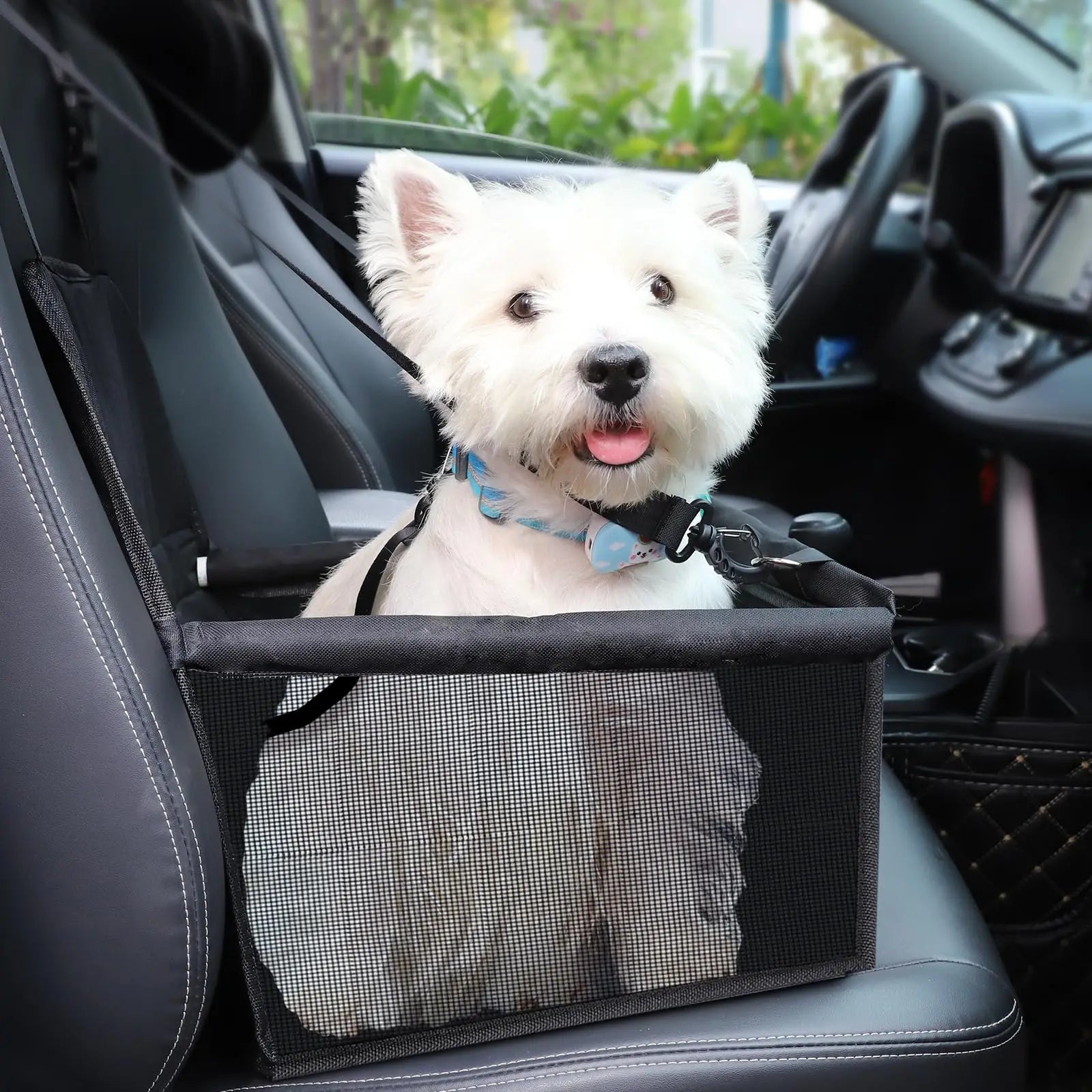 Waterproof and anti-slip pet transportation bag for cars, breathable dog travel seat cover, suitable for car seats