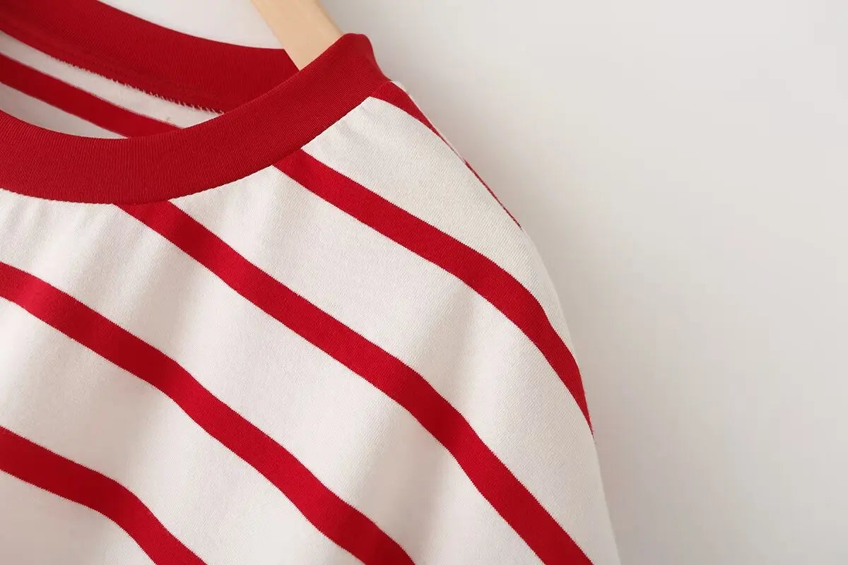 Striped Cotton Summer Tee Women