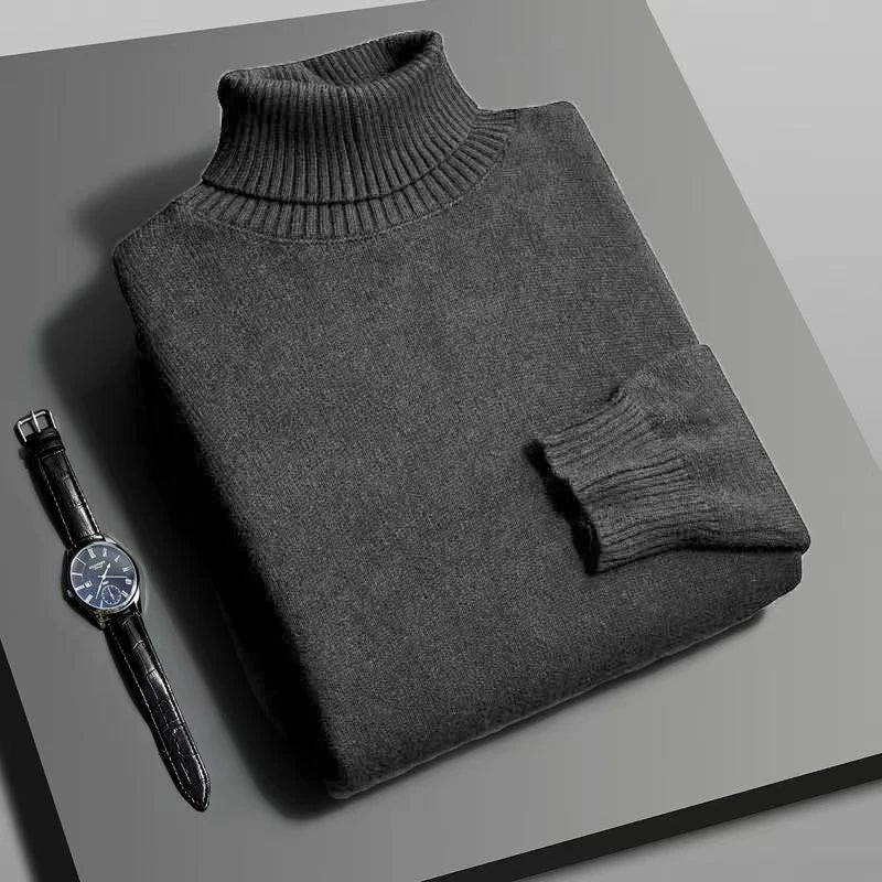 Slim Turtleneck Knit Pullover