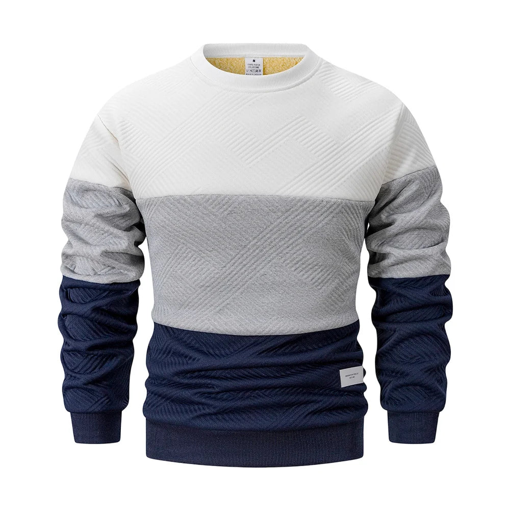 Thick Patchwork Knit Pullover