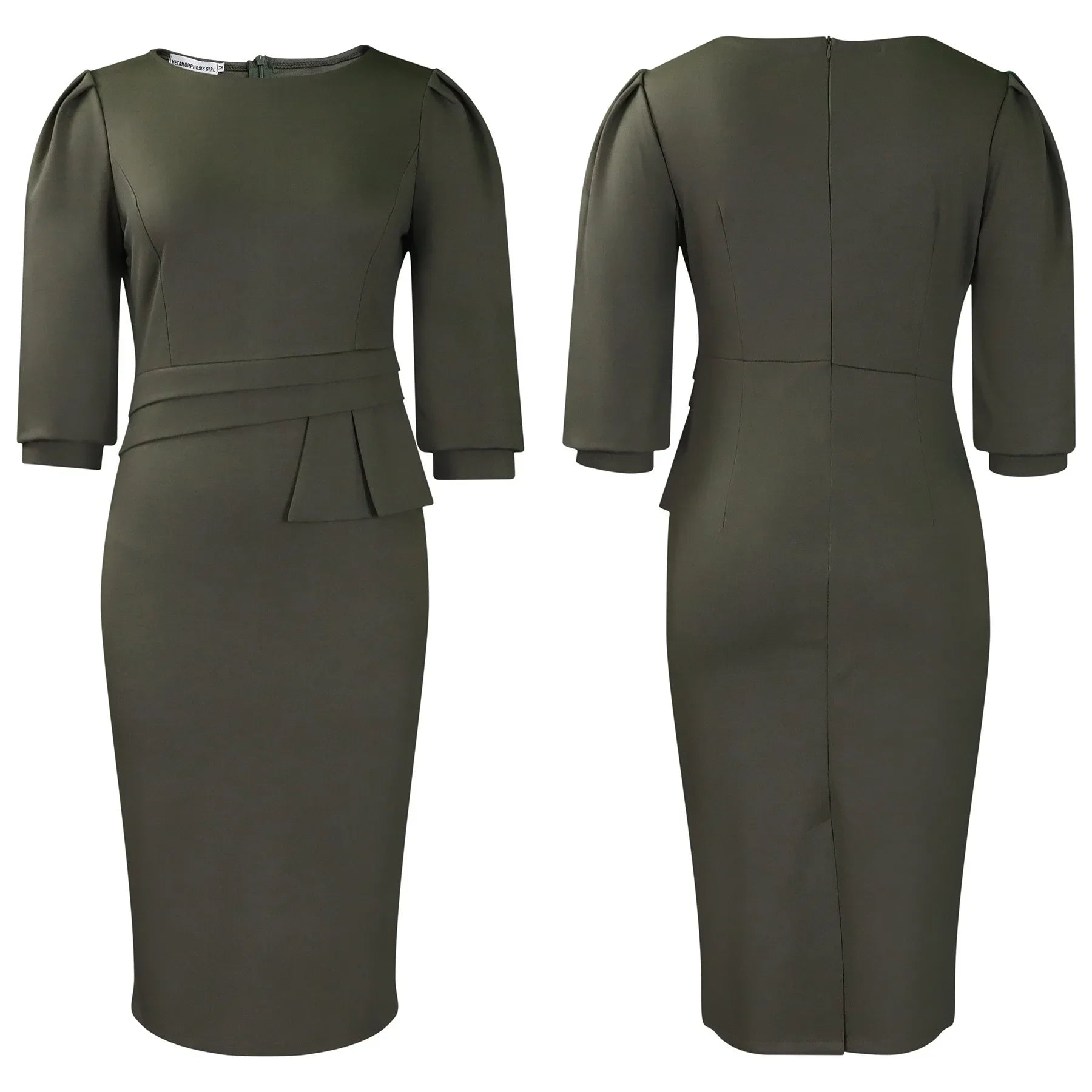 Sheath Half Sleeve Office Dress