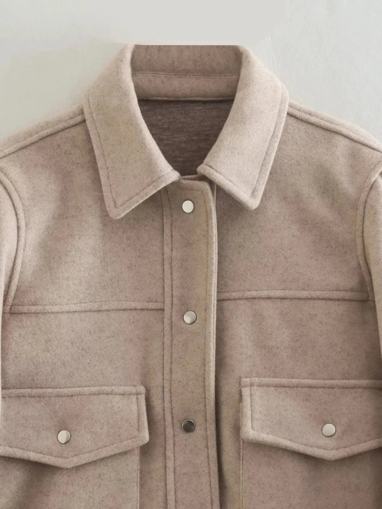 HH Jackets For Womens Autumn Fashion Solid Front Pockets Button Long Sleeve Jacket Elegant Woman Casual Outerwear Coat
