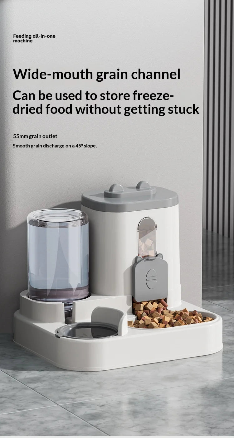 Automatic Pet Feeder and Water Dispenser All in One Large Capacity Gravity Dog Cat Bowl Smart Food Water Bowl for Pets