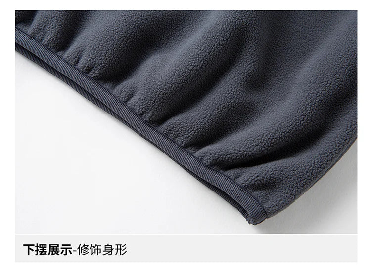 2025 Men Sweatshirt Turtleneck Half Button Pullover Male Polar Fleece Casual Basic Elegant Work Wear Winter Autumn Warm Jacket
