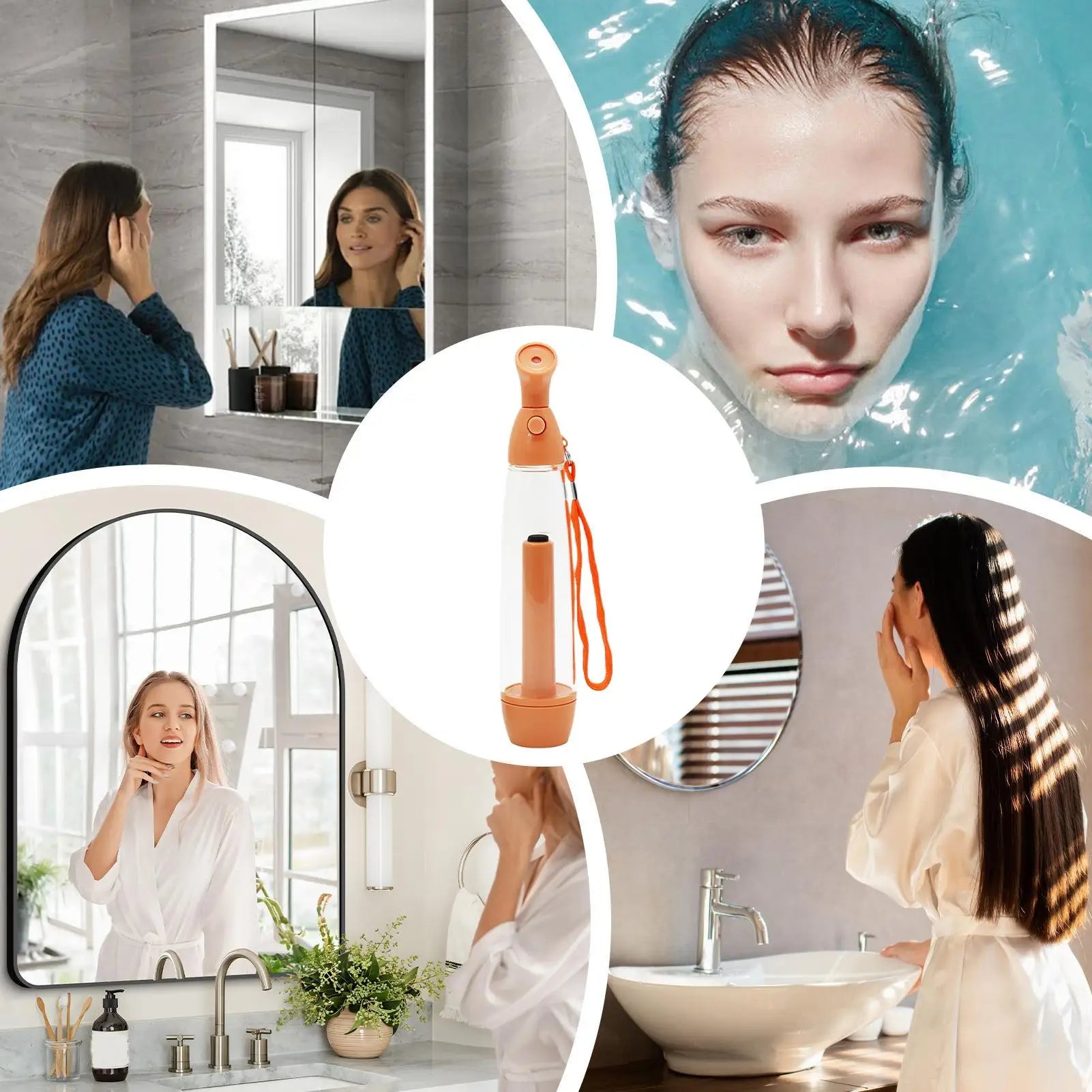 Mist Spray Bottle Moisturizing Facial Mister Atomization Humidifier Manual Steamer Hydrating Humidifier Portable Skin Care Tool