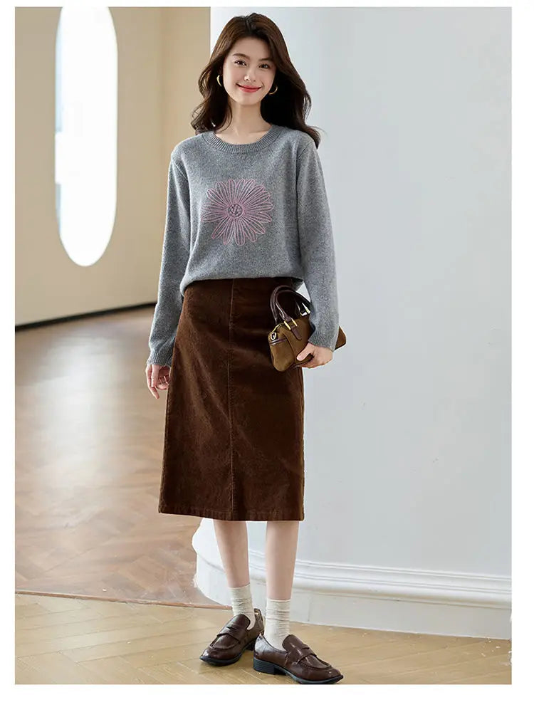 Classic Gray Winter Knit Pullover