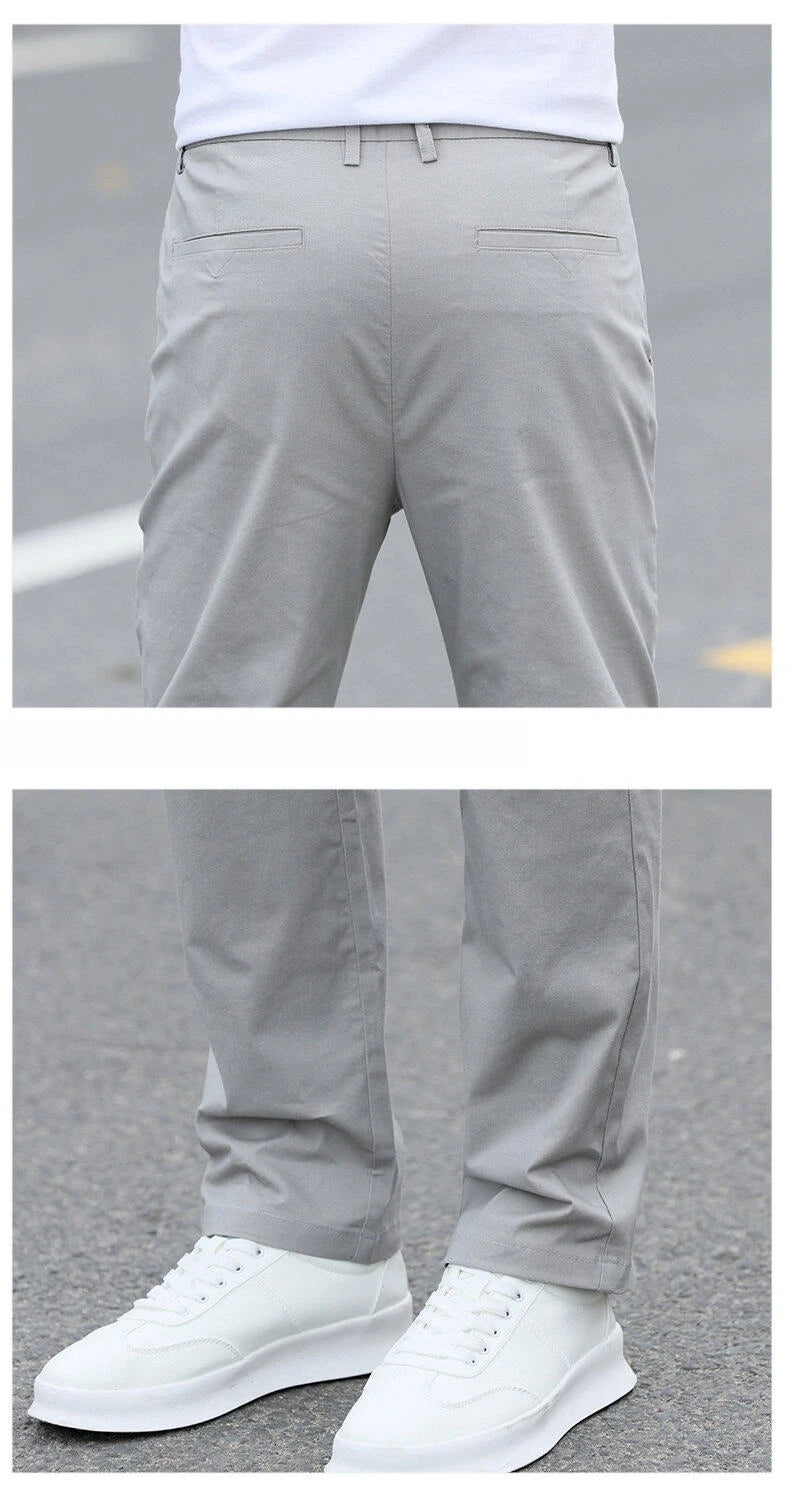 Men's High-Quality Chinos -Cotton Casual Trousers - Breathable Straight Pants (Sizes W28-w40)