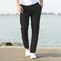 Cotton Linen Casual Straight Pants