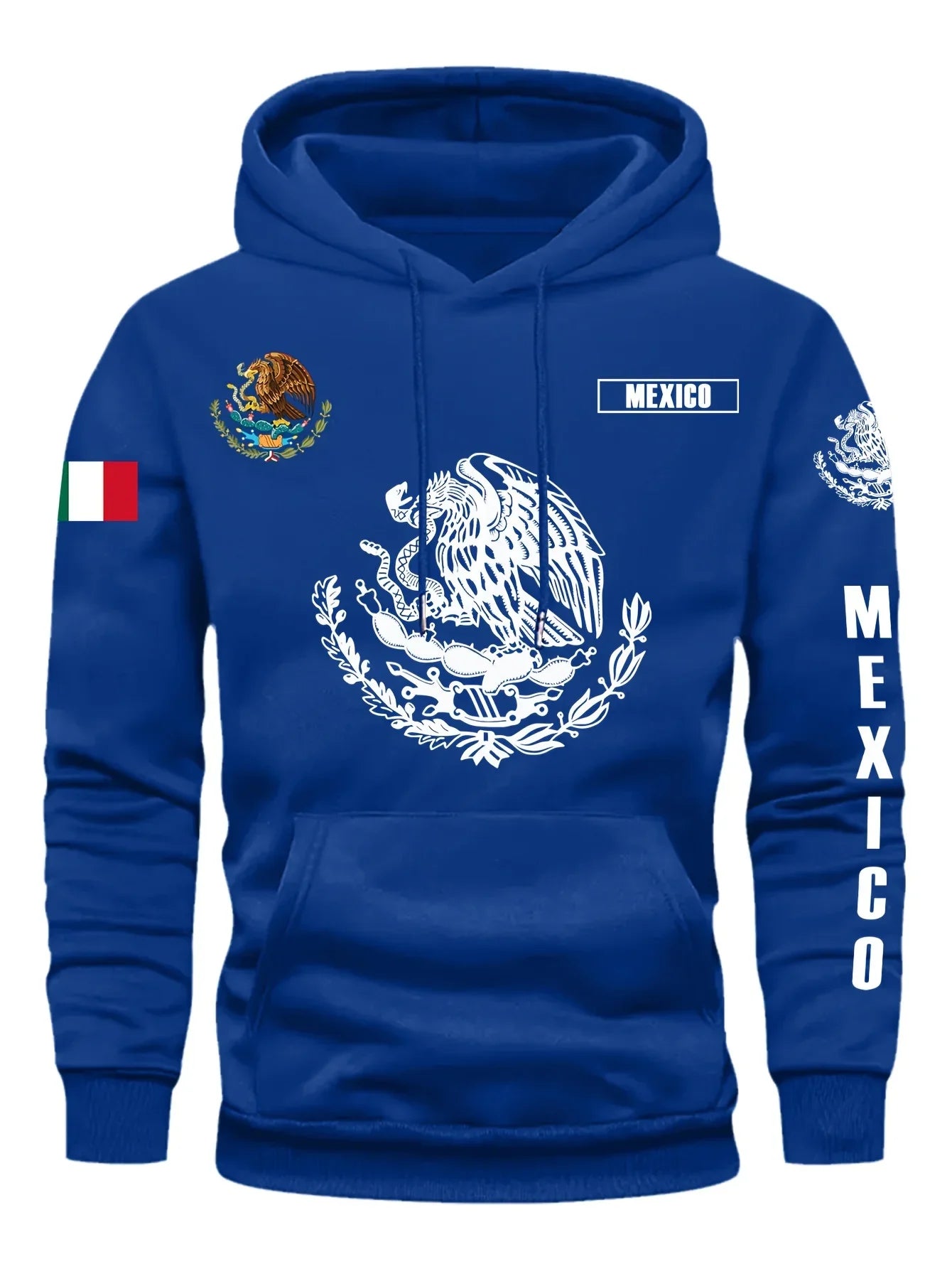 Hoodie Sweatshirt Mexican Flag Eagle Featuring Cactus Pirate Daily Outdoor Fitness Sport Casual Warm Autumn Winter Men Women Top