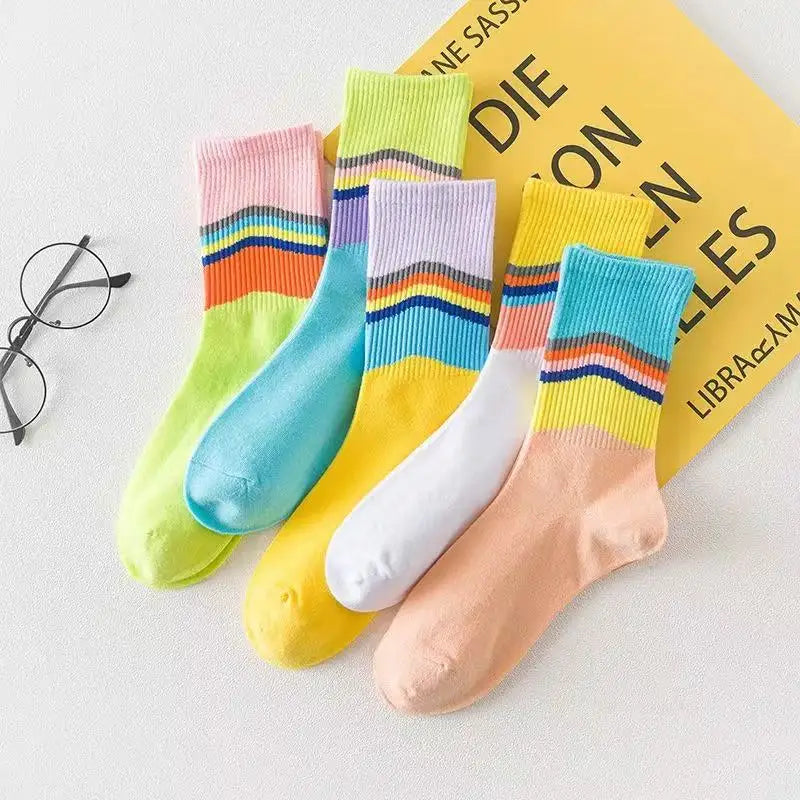 Colorful Stripe Casual Socks