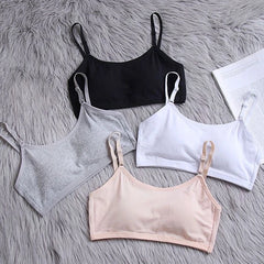 Cotton Sports Training Bras Casual Back Buckle Teenage Lingerie No Steel Rings Sports Bra Elastic Breathable Student Underwear