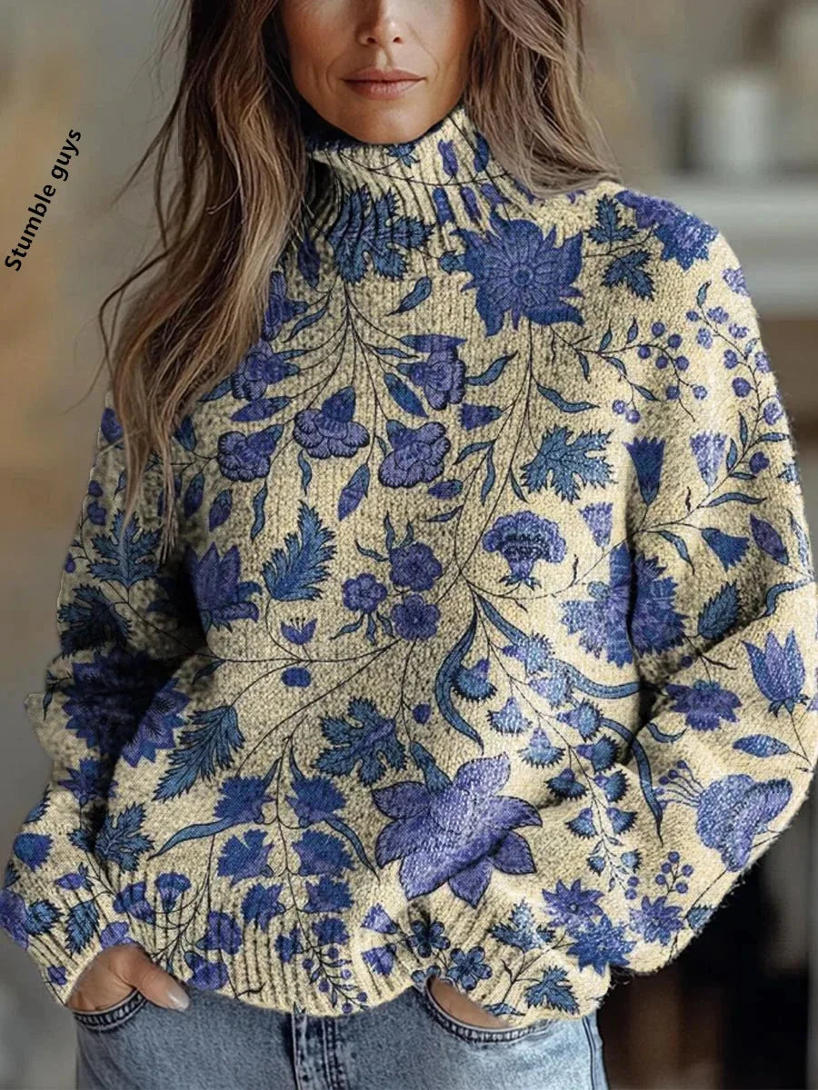 Festive Printed Winter Knit Sweater