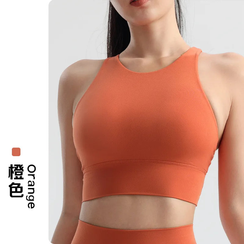 Women's Sports Bra, Shockproof and Beautiful Back Sports and Fitness Bra Shockproof and Anti Sagging Integrated Yoga Sports Vest