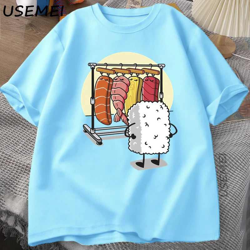 Unisex Graphic Sushi Print Tee