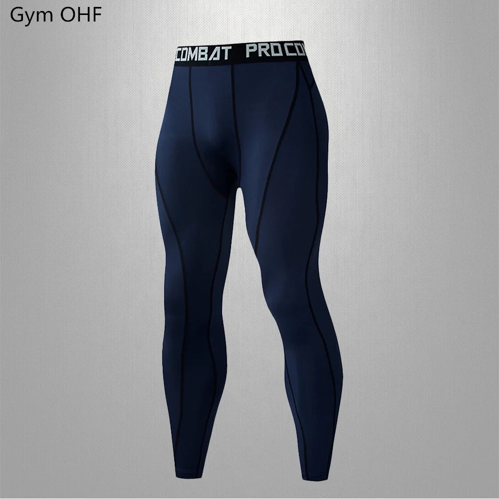 Gym Fitness T Shirt Men's Short Sleeve Summer Boxing Jersey Legging Men Rashguard Compression Pants Quick Dry Tight T-Shirts Men