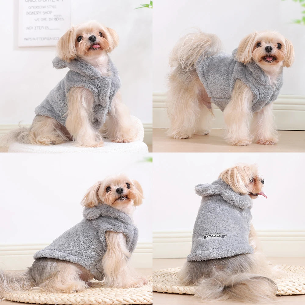 Cozy Fleece Pet Hoodie Coat