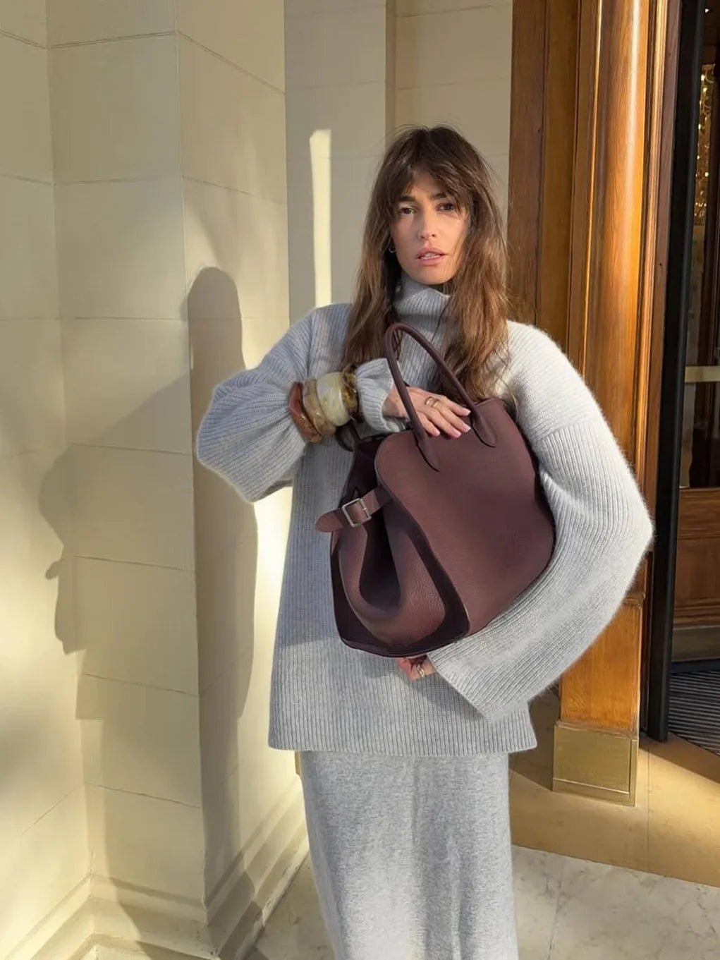 TOSSY High-Neck Knit Pullover