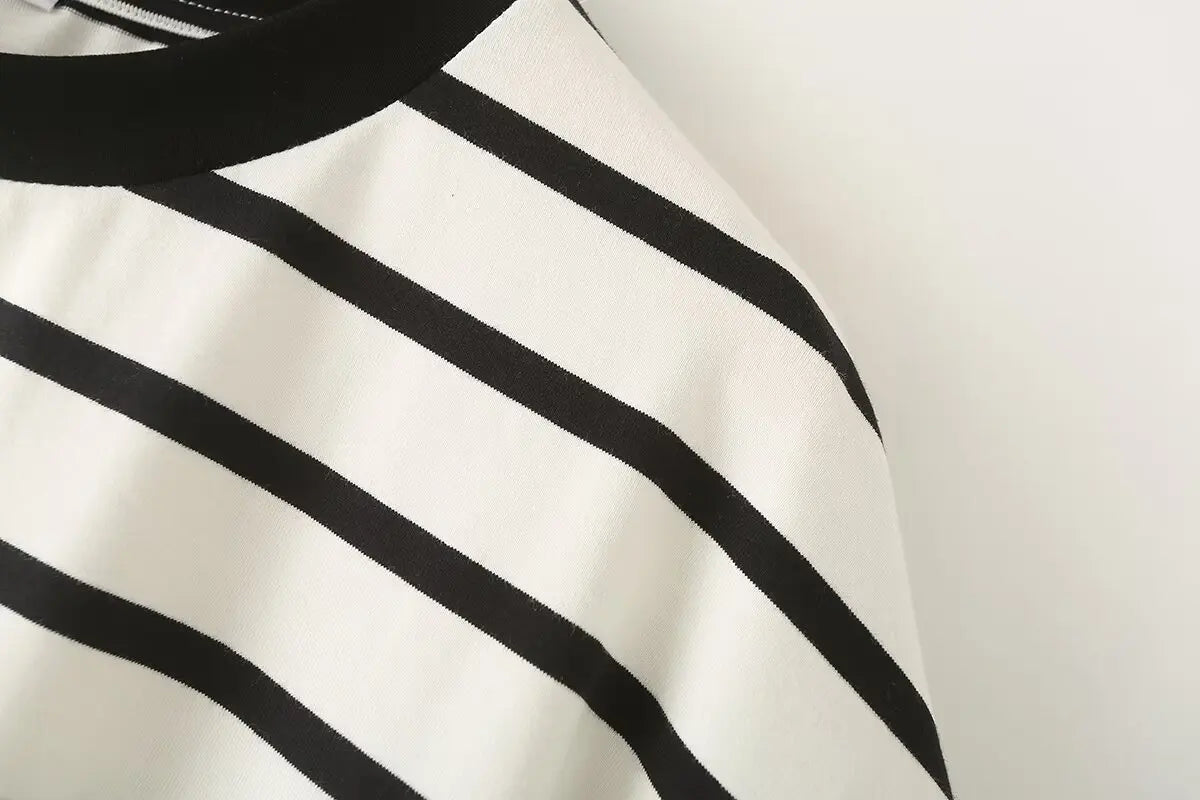 Striped Cotton Summer Tee Women