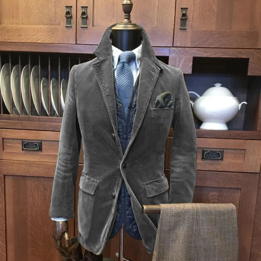 Corduroy Casual Suit Jacket