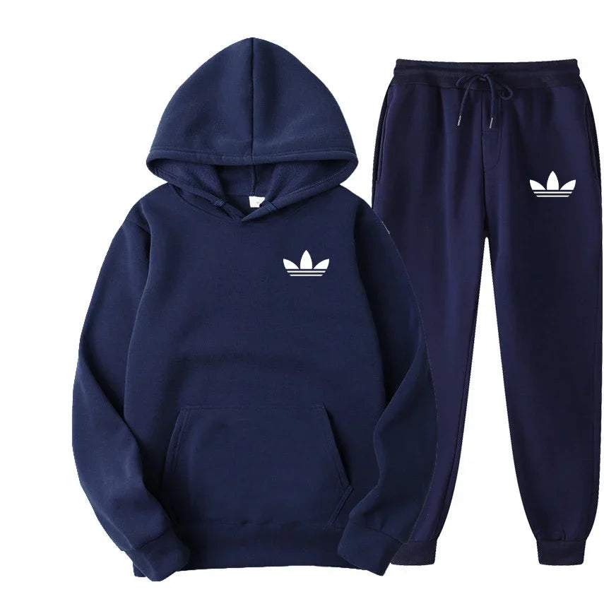 2025 New Men's Fashion Casual Tracksuits Outdoor Jogging Hooded Sets Sports Luxury Hoodie + Pants Suit Clothing