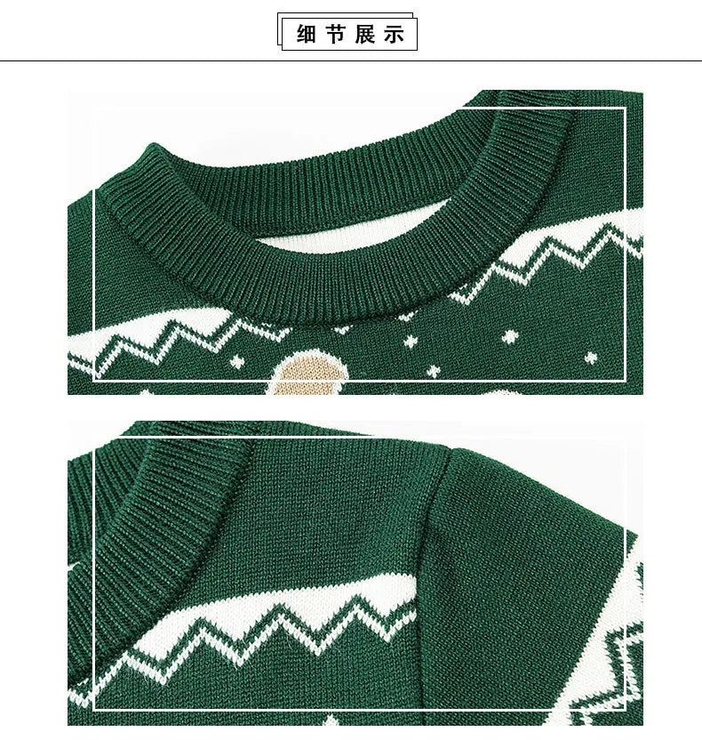 Winter Cartoon Knit Kids Pullover Sweater